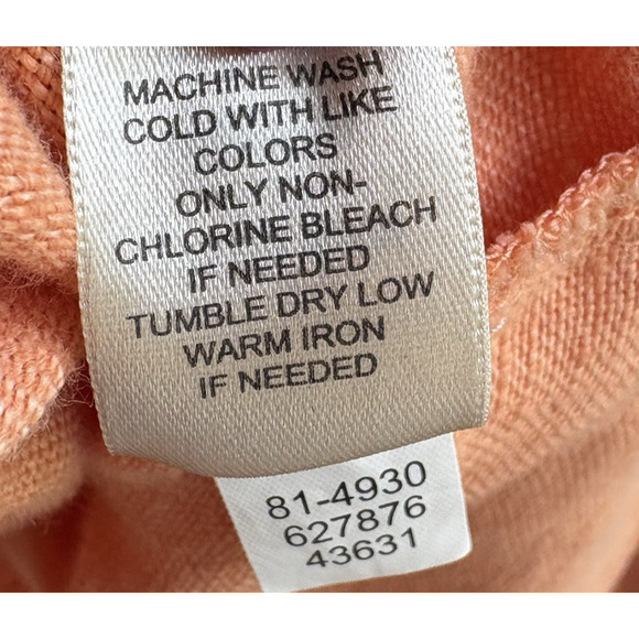 J Jill Large Linen Utility Safari Jacket Lightweight Soft Orange Resort Boho - Picture 9 of 11